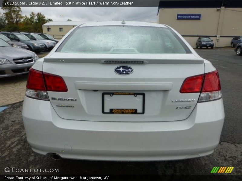 Satin White Pearl / Warm Ivory Leather 2013 Subaru Legacy 2.5i Limited