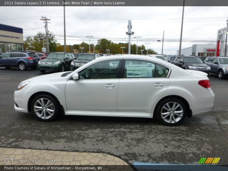 Satin White Pearl / Warm Ivory Leather 2013 Subaru Legacy 2.5i Limited