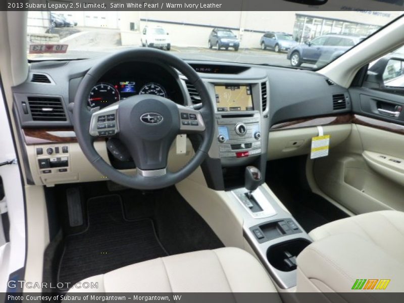 Satin White Pearl / Warm Ivory Leather 2013 Subaru Legacy 2.5i Limited