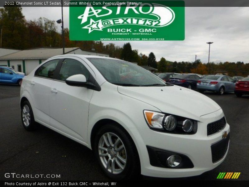 Summit White / Dark Pewter/Dark Titanium 2012 Chevrolet Sonic LT Sedan