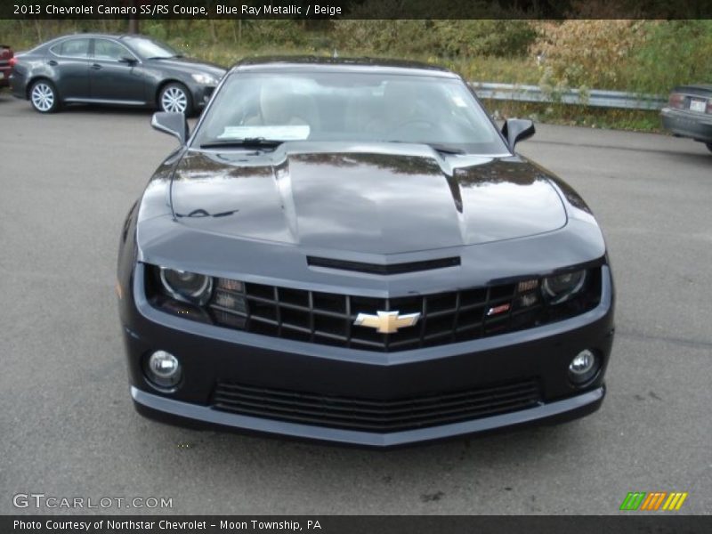 Blue Ray Metallic / Beige 2013 Chevrolet Camaro SS/RS Coupe