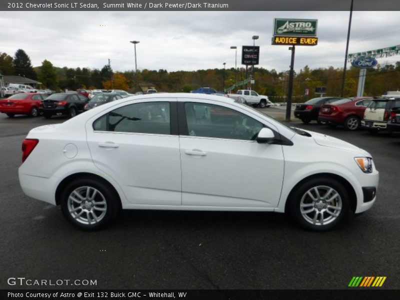 Summit White / Dark Pewter/Dark Titanium 2012 Chevrolet Sonic LT Sedan