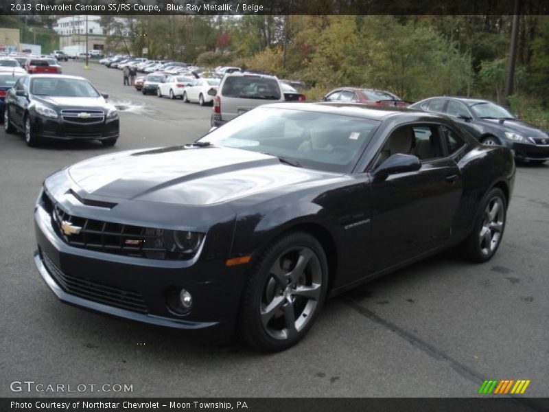 Blue Ray Metallic / Beige 2013 Chevrolet Camaro SS/RS Coupe