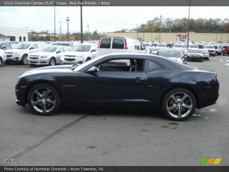 Blue Ray Metallic / Beige 2013 Chevrolet Camaro SS/RS Coupe
