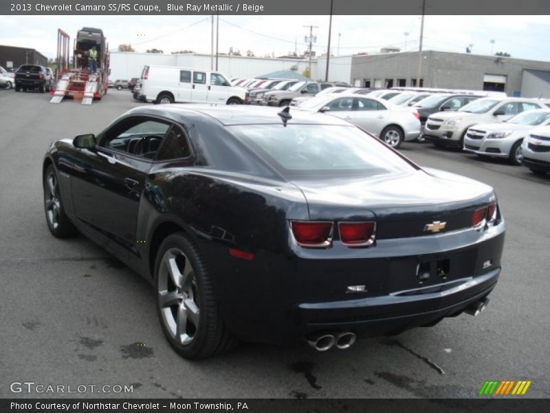 Blue Ray Metallic / Beige 2013 Chevrolet Camaro SS/RS Coupe
