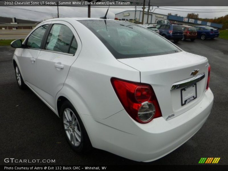 Summit White / Dark Pewter/Dark Titanium 2012 Chevrolet Sonic LT Sedan