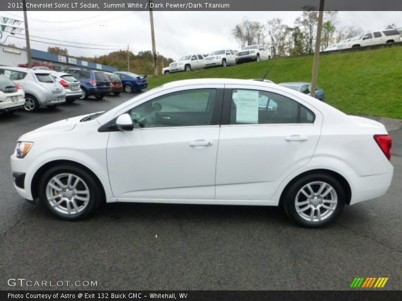 Summit White / Dark Pewter/Dark Titanium 2012 Chevrolet Sonic LT Sedan