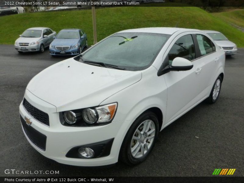 Summit White / Dark Pewter/Dark Titanium 2012 Chevrolet Sonic LT Sedan