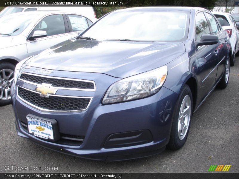Atlantis Blue Metallic / Jet Black/Titanium 2013 Chevrolet Malibu LS