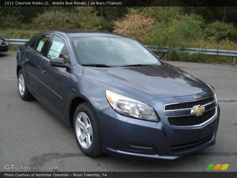 Atlantis Blue Metallic / Jet Black/Titanium 2013 Chevrolet Malibu LS