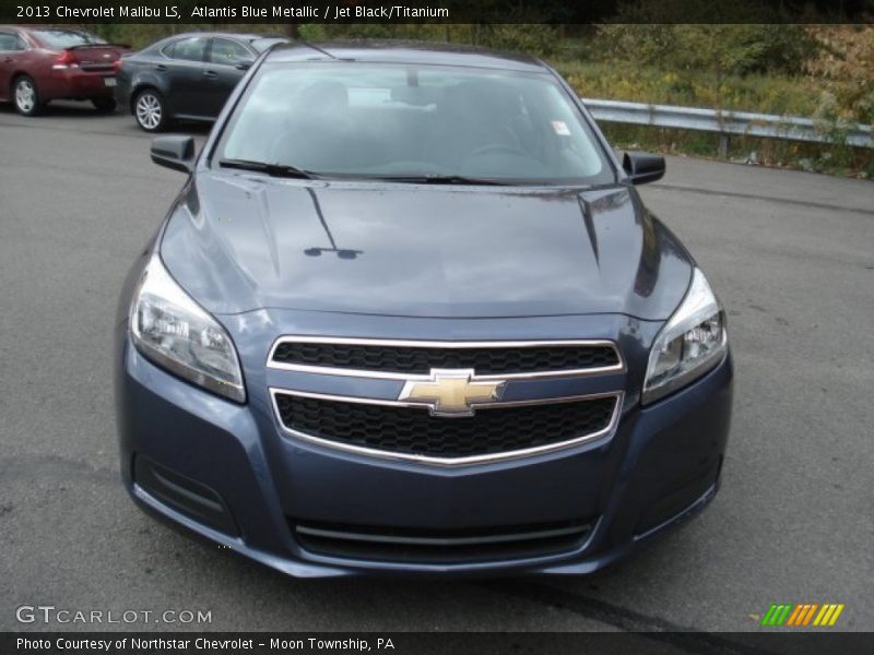 Atlantis Blue Metallic / Jet Black/Titanium 2013 Chevrolet Malibu LS