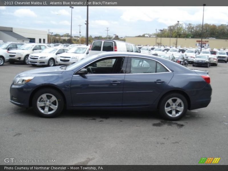 Atlantis Blue Metallic / Jet Black/Titanium 2013 Chevrolet Malibu LS