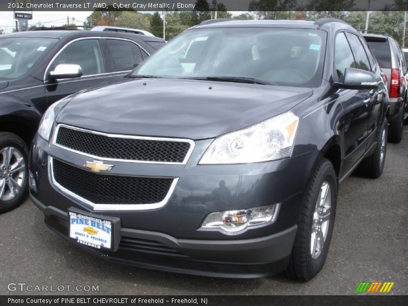 Cyber Gray Metallic / Ebony 2012 Chevrolet Traverse LT AWD