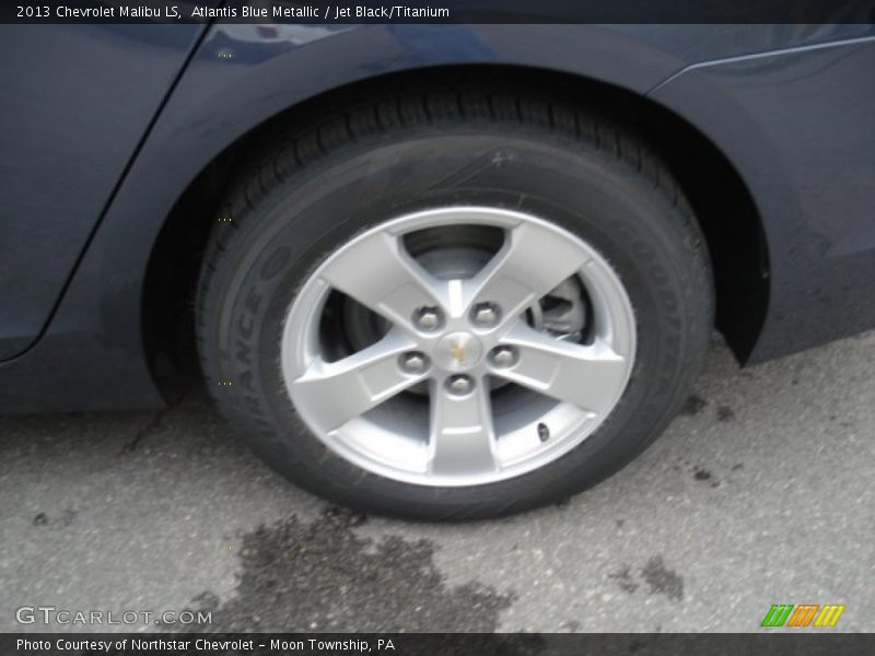 Atlantis Blue Metallic / Jet Black/Titanium 2013 Chevrolet Malibu LS