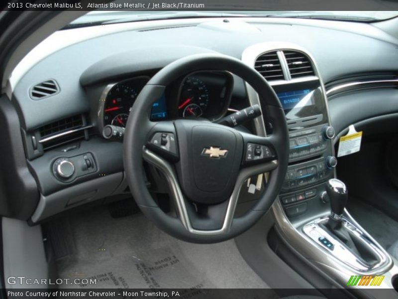 Atlantis Blue Metallic / Jet Black/Titanium 2013 Chevrolet Malibu LS