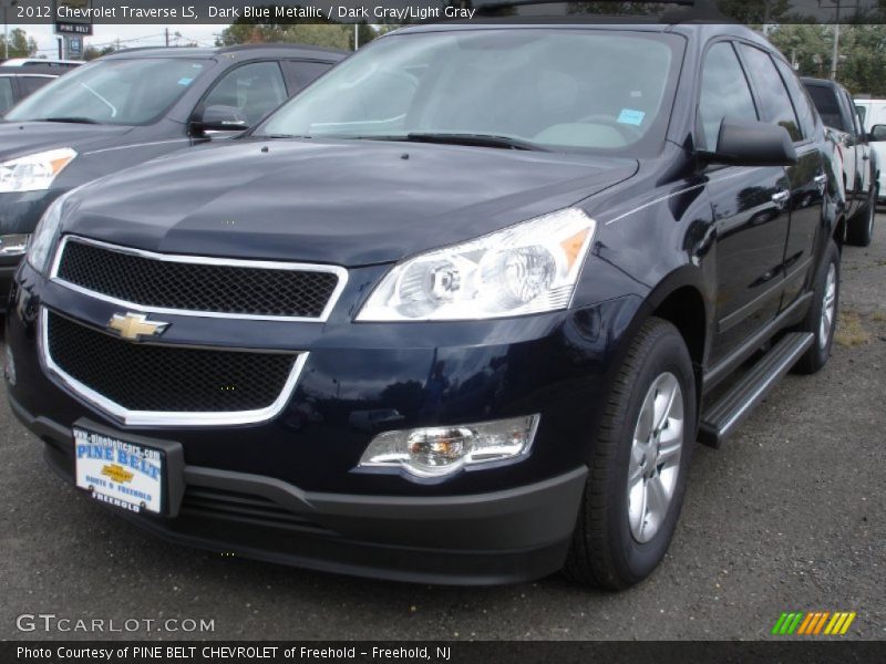 Dark Blue Metallic / Dark Gray/Light Gray 2012 Chevrolet Traverse LS