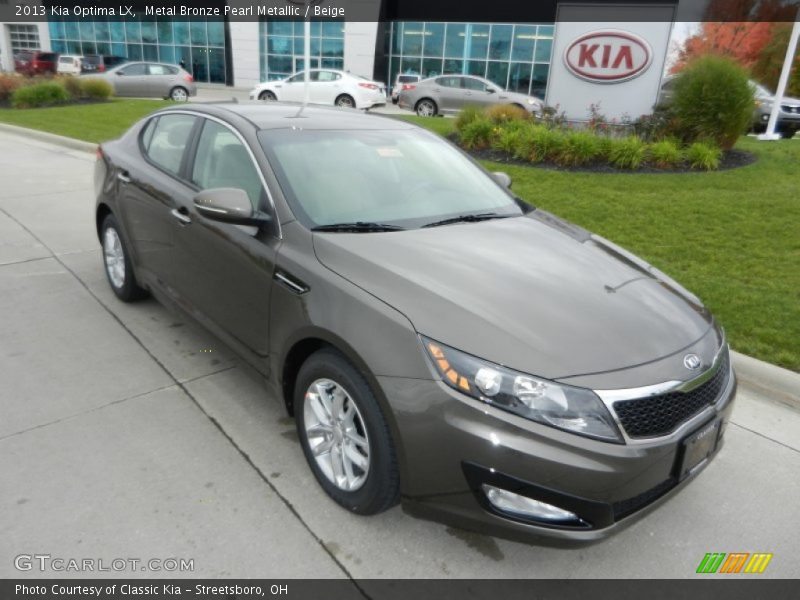 Metal Bronze Pearl Metallic / Beige 2013 Kia Optima LX