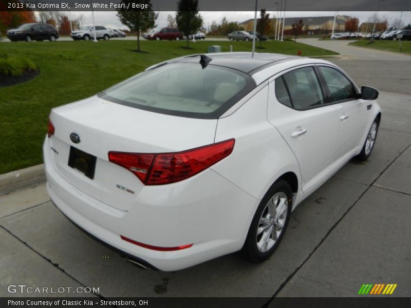 Snow White Pearl / Beige 2013 Kia Optima EX