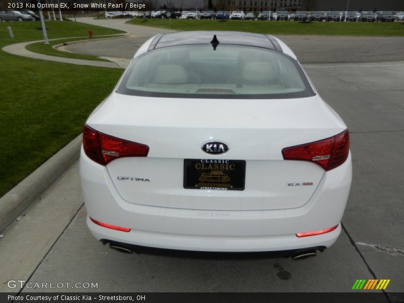 Snow White Pearl / Beige 2013 Kia Optima EX