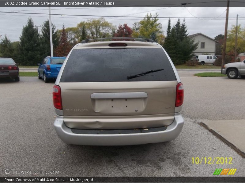 Bright Silver Metallic / Taupe 2002 Dodge Grand Caravan SE