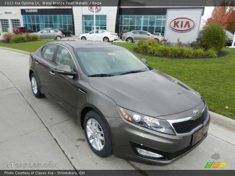 Metal Bronze Pearl Metallic / Beige 2013 Kia Optima LX