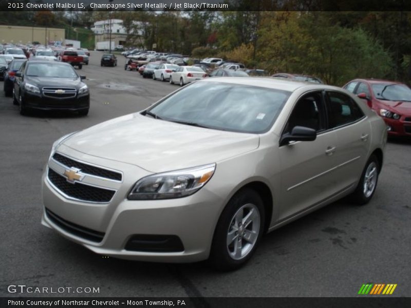 Champagne Silver Metallic / Jet Black/Titanium 2013 Chevrolet Malibu LS