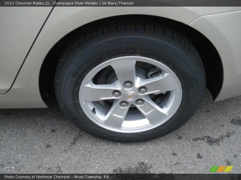 Champagne Silver Metallic / Jet Black/Titanium 2013 Chevrolet Malibu LS