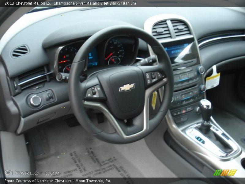 Champagne Silver Metallic / Jet Black/Titanium 2013 Chevrolet Malibu LS
