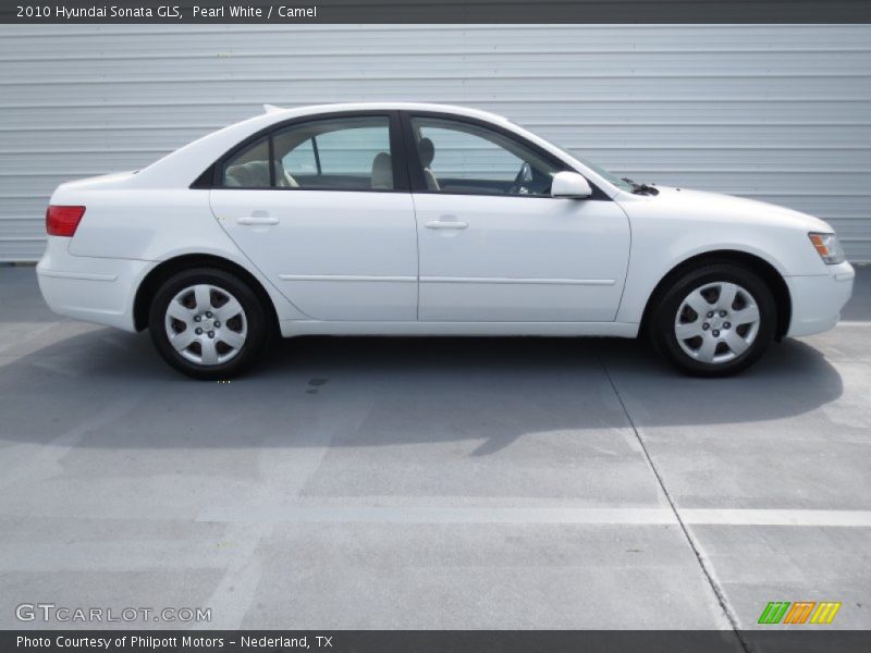 Pearl White / Camel 2010 Hyundai Sonata GLS