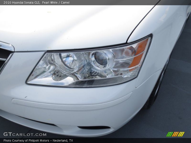 Pearl White / Camel 2010 Hyundai Sonata GLS