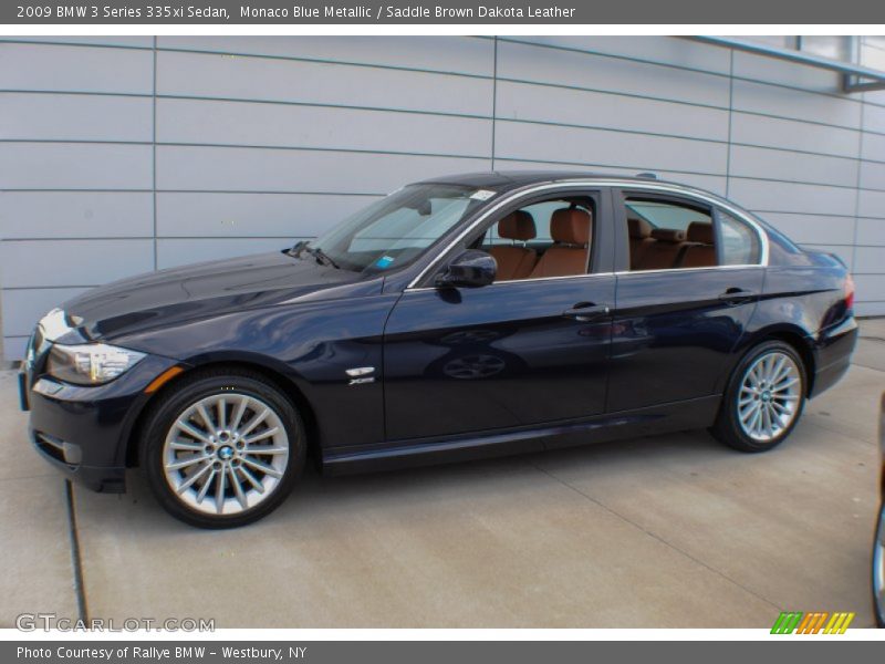 Monaco Blue Metallic / Saddle Brown Dakota Leather 2009 BMW 3 Series 335xi Sedan