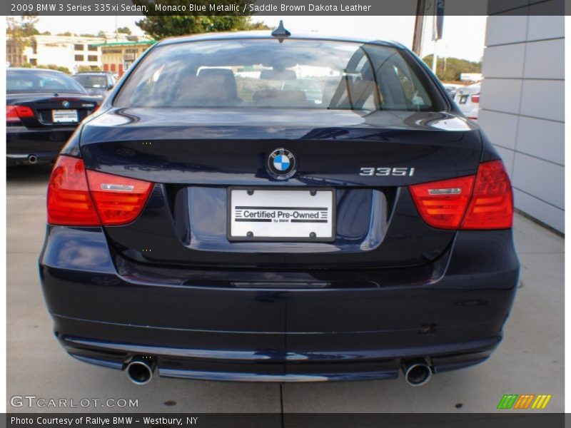 Monaco Blue Metallic / Saddle Brown Dakota Leather 2009 BMW 3 Series 335xi Sedan