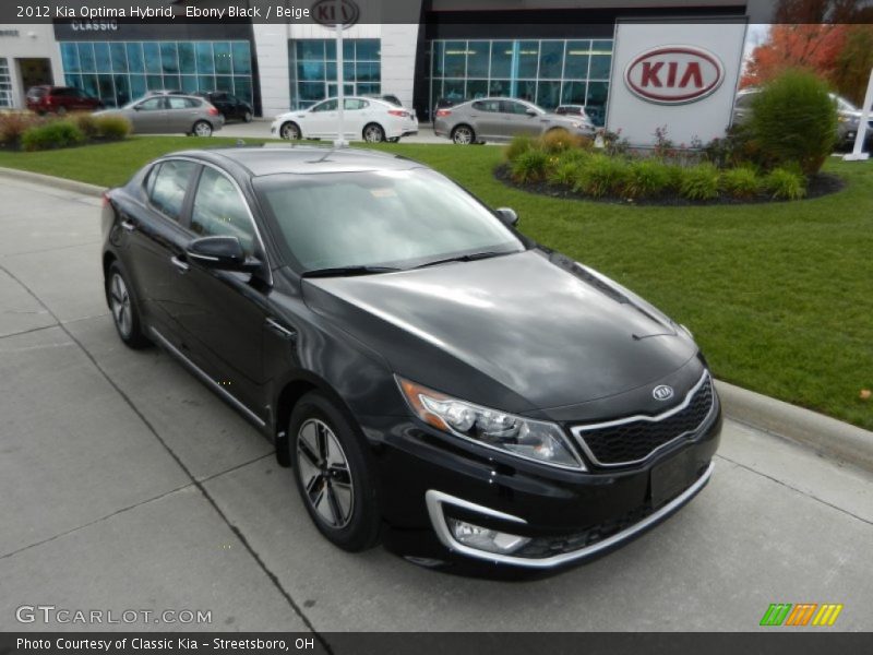 Ebony Black / Beige 2012 Kia Optima Hybrid