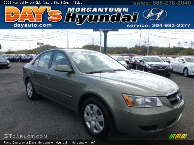 Natural Khaki Green / Beige 2008 Hyundai Sonata GLS