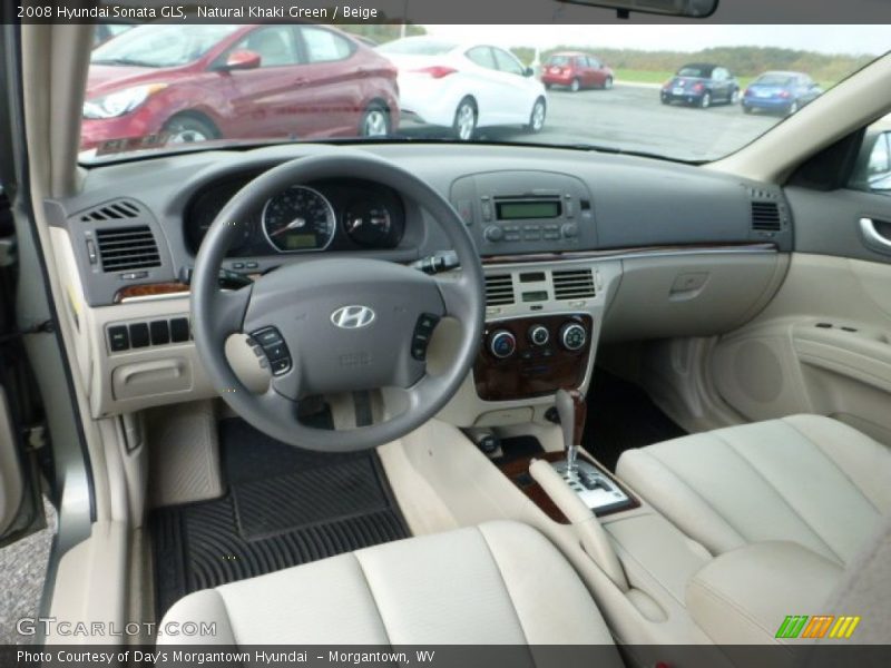 Natural Khaki Green / Beige 2008 Hyundai Sonata GLS