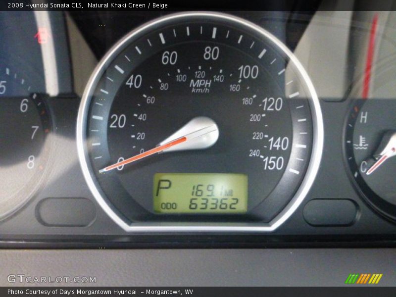 Natural Khaki Green / Beige 2008 Hyundai Sonata GLS