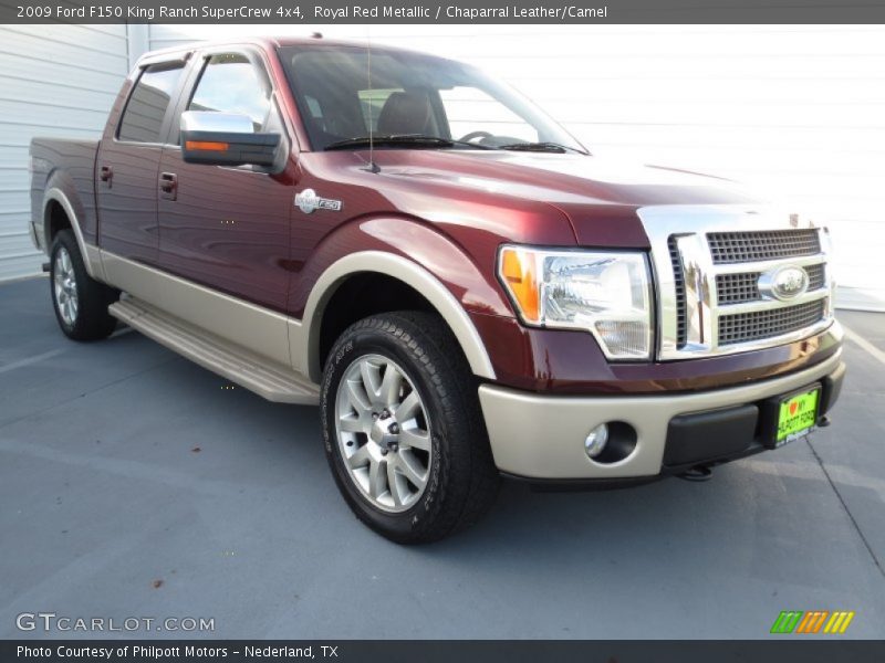Royal Red Metallic / Chaparral Leather/Camel 2009 Ford F150 King Ranch SuperCrew 4x4