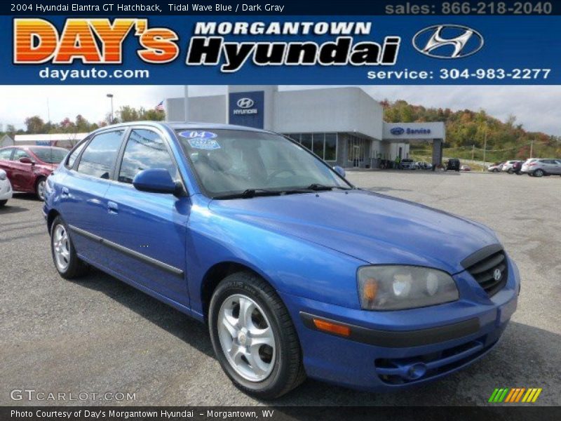 Tidal Wave Blue / Dark Gray 2004 Hyundai Elantra GT Hatchback
