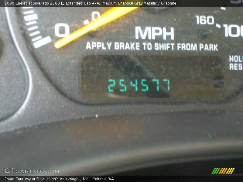 Medium Charcoal Gray Metallic / Graphite 2000 Chevrolet Silverado 2500 LS Extended Cab 4x4
