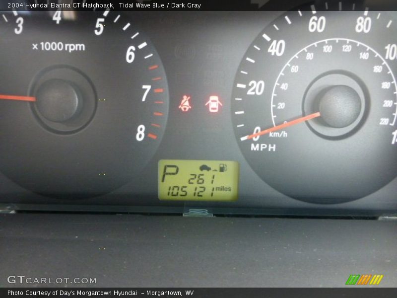 Tidal Wave Blue / Dark Gray 2004 Hyundai Elantra GT Hatchback
