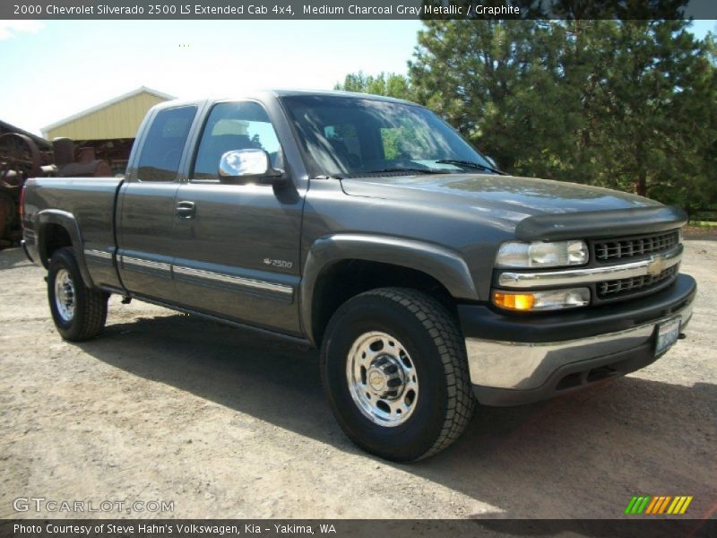 Medium Charcoal Gray Metallic / Graphite 2000 Chevrolet Silverado 2500 LS Extended Cab 4x4