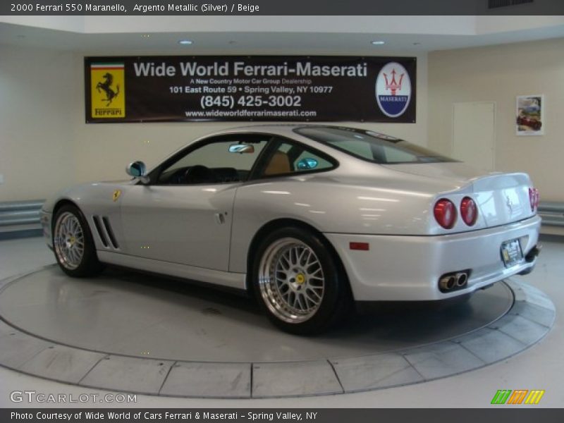 Argento Metallic (Silver) / Beige 2000 Ferrari 550 Maranello