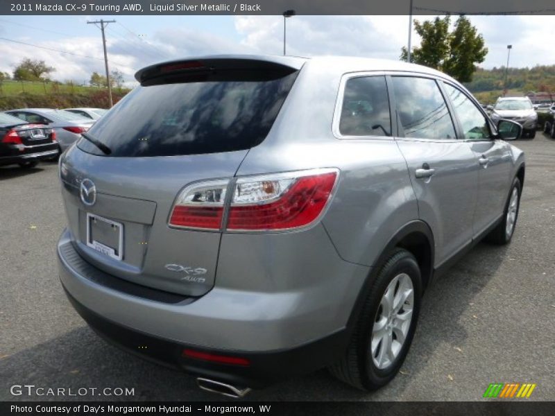 Liquid Silver Metallic / Black 2011 Mazda CX-9 Touring AWD