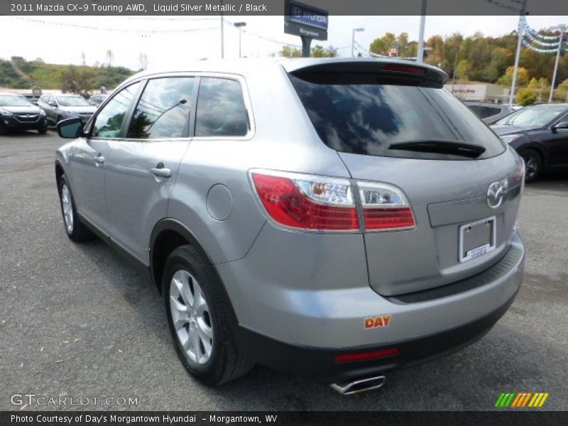 Liquid Silver Metallic / Black 2011 Mazda CX-9 Touring AWD