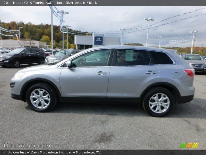 Liquid Silver Metallic / Black 2011 Mazda CX-9 Touring AWD