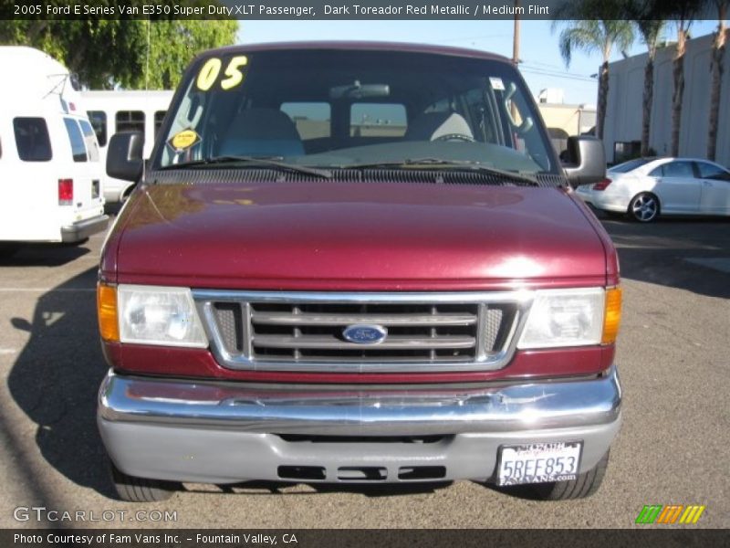 Dark Toreador Red Metallic / Medium Flint 2005 Ford E Series Van E350 Super Duty XLT Passenger
