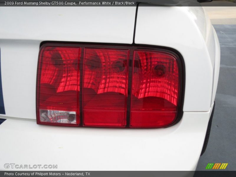 Performance White / Black/Black 2009 Ford Mustang Shelby GT500 Coupe