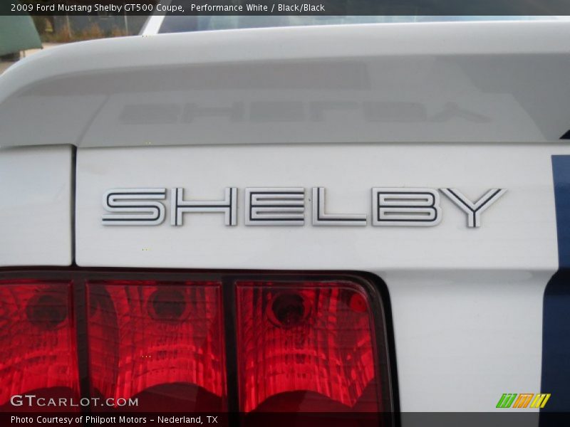 Performance White / Black/Black 2009 Ford Mustang Shelby GT500 Coupe