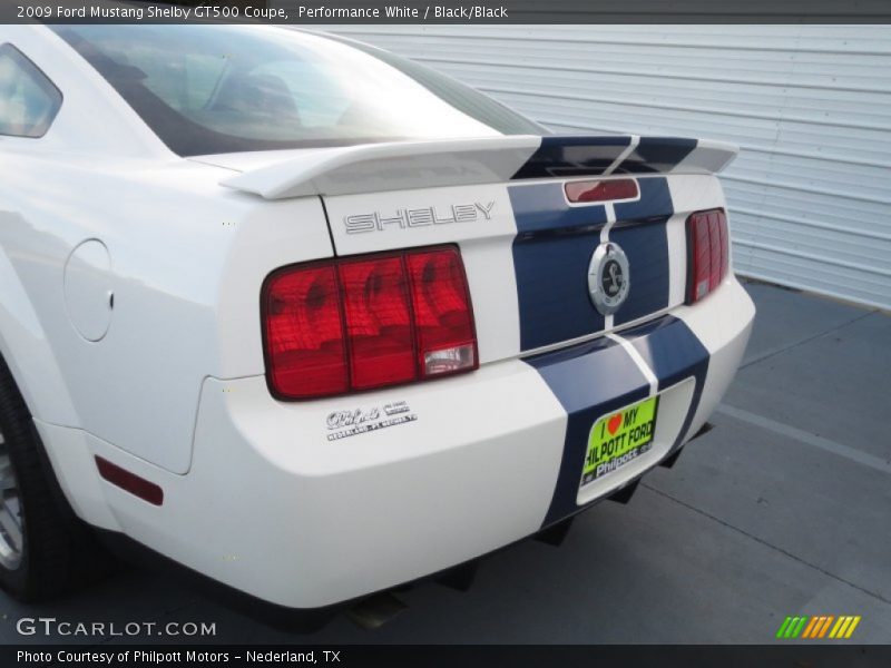 Performance White / Black/Black 2009 Ford Mustang Shelby GT500 Coupe