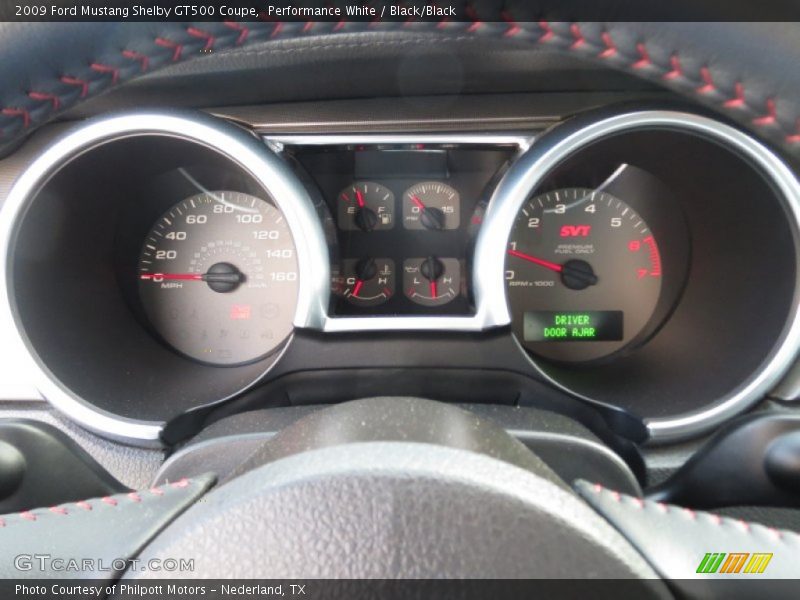Performance White / Black/Black 2009 Ford Mustang Shelby GT500 Coupe